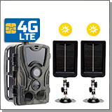 Комплект: 3G/4G фотоловушка «Филин HC-801G (LTE)» и ДВЕ солнечные панели «SP-08»